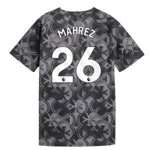 2025-2026 Man City Warm Up Jersey (Black) - Kids (Mahrez 26)