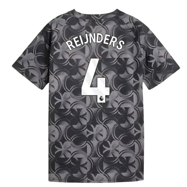 2025-2026 Man City Warm Up Jersey (Black) - Kids (Reijnders 4)