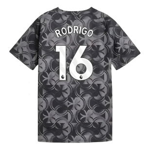 2025-2026 Man City Warm Up Jersey (Black) - Kids (Rodrigo 16)