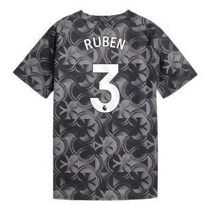 2025-2026 Man City Warm Up Jersey (Black) - Kids (Ruben 3)