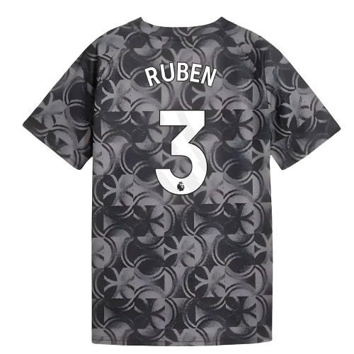 2025-2026 Man City Warm Up Jersey (Black) - Kids (Ruben 3)