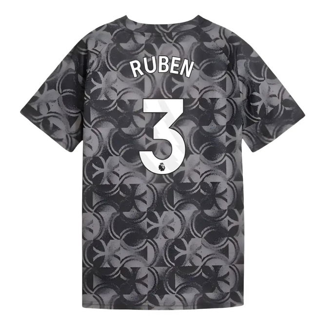 2025-2026 Man City Warm Up Jersey (Black) - Kids (Ruben 3)