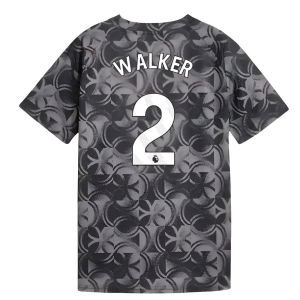 2025-2026 Man City Warm Up Jersey (Black) - Kids (Walker 2)