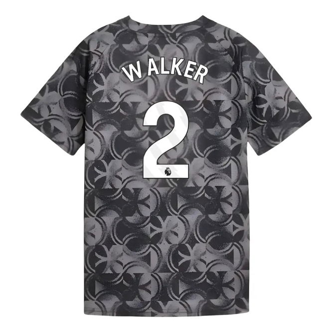 2025-2026 Man City Warm Up Jersey (Black) - Kids (Walker 2)