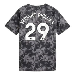 2025-2026 Man City Warm Up Jersey (Black) - Kids (Wright Phillips 29)