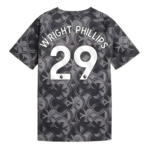 2025-2026 Man City Warm Up Jersey (Black) - Kids (Wright Phillips 29)