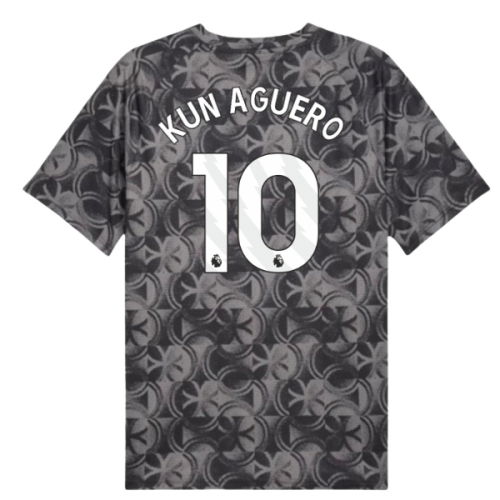 2025-2026 Man City Warm Up Jersey (Black) (Kun Aguero 10)