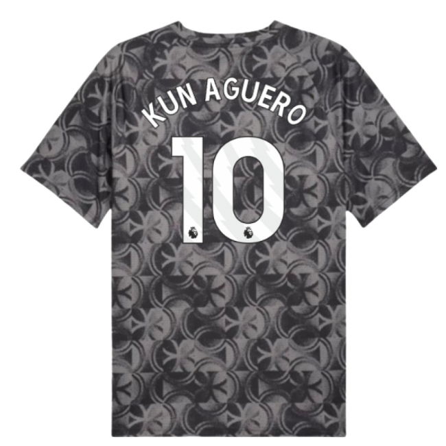 2025-2026 Man City Warm Up Jersey (Black) (Kun Aguero 10)