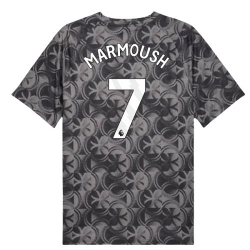 2025-2026 Man City Warm Up Jersey (Black) (Marmoush 7)
