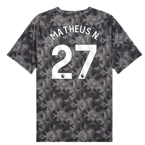 2025-2026 Man City Warm Up Jersey (Black) (Matheus N. 27)