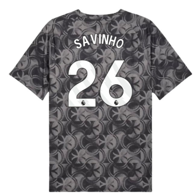 2025-2026 Man City Warm Up Jersey (Black) (Savinho 26)