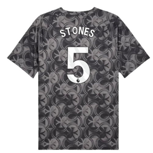 2025-2026 Man City Warm Up Jersey (Black) (Stones 5)