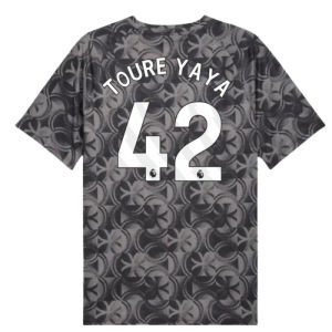 2025-2026 Man City Warm Up Jersey (Black) (Toure Yaya 42)