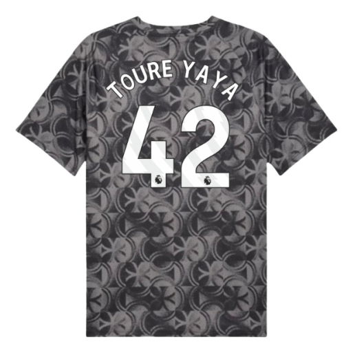 2025-2026 Man City Warm Up Jersey (Black) (Toure Yaya 42)