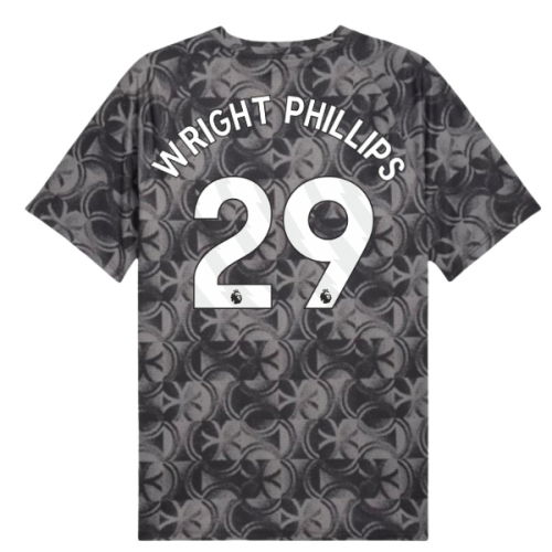 2025-2026 Man City Warm Up Jersey (Black) (Wright Phillips 29)