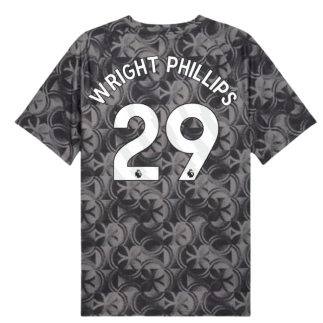 2025-2026 Man City Warm Up Jersey (Black) (Wright Phillips 29)