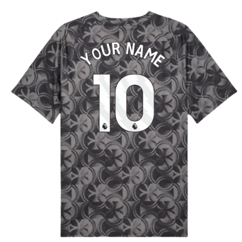 2025-2026 Man City Warm Up Jersey (Black) (Your Name)