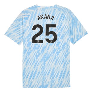 2025-2026 Man City Warm Up Jersey (Silver Sky) (Akanji 25)