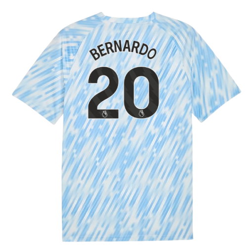 2025-2026 Man City Warm Up Jersey (Silver Sky) (Bernardo 20)