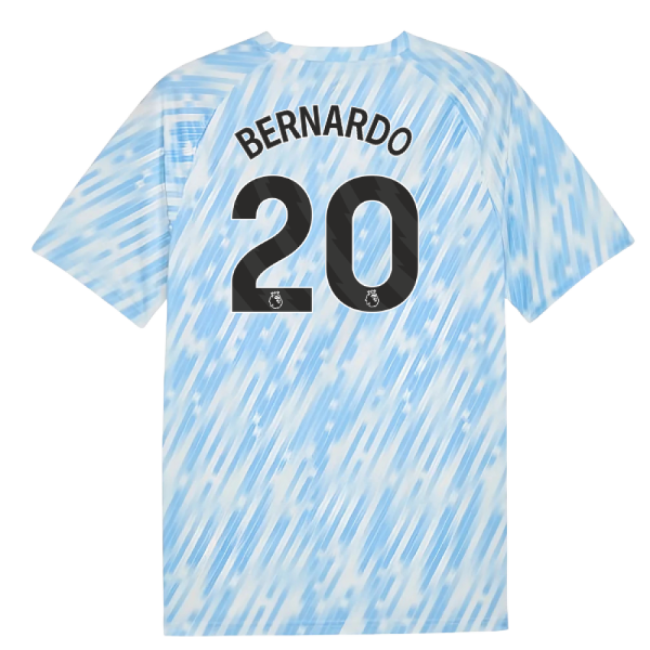 2025-2026 Man City Warm Up Jersey (Silver Sky) (Bernardo 20)