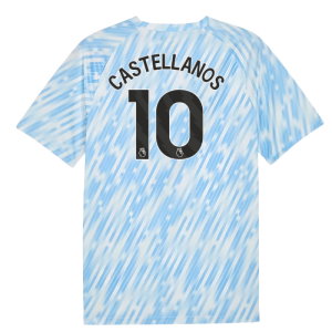 2025-2026 Man City Warm Up Jersey (Silver Sky) (Castellanos 10)
