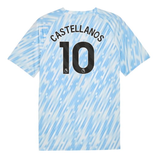 2025-2026 Man City Warm Up Jersey (Silver Sky) (Castellanos 10)