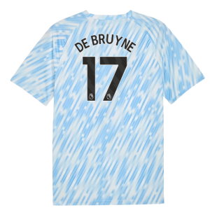 2025-2026 Man City Warm Up Jersey (Silver Sky) (De Bruyne 17)