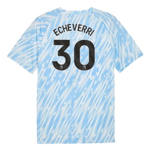 2025-2026 Man City Warm Up Jersey (Silver Sky) (Echeverri 30)