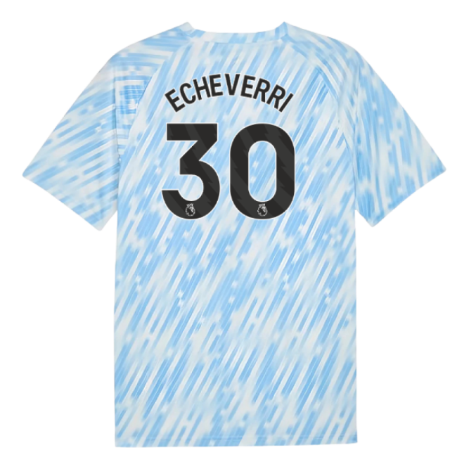 2025-2026 Man City Warm Up Jersey (Silver Sky) (Echeverri 30)