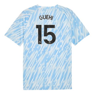 2025-2026 Man City Warm Up Jersey (Silver Sky) (Guehi 15)