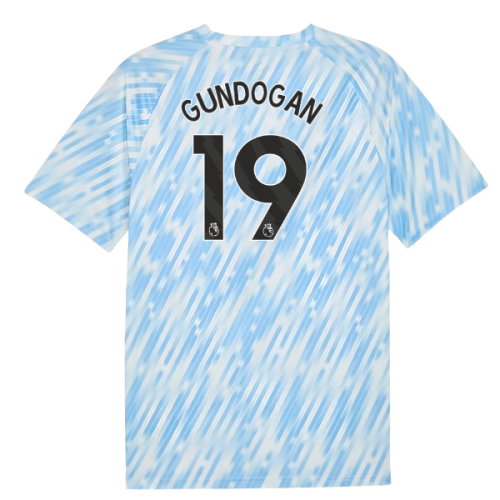 2025-2026 Man City Warm Up Jersey (Silver Sky) (Gundogan 19)