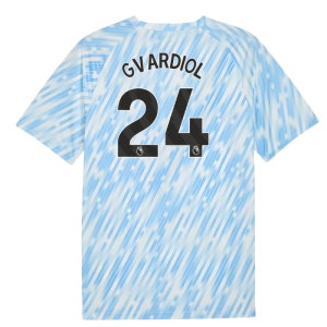 2025-2026 Man City Warm Up Jersey (Silver Sky) (Gvardiol 24)