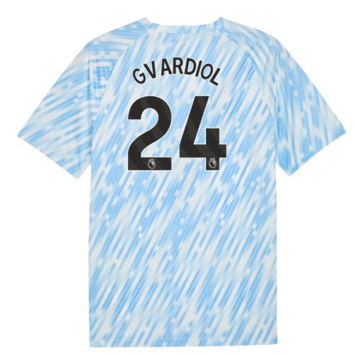 2025-2026 Man City Warm Up Jersey (Silver Sky) (Gvardiol 24)