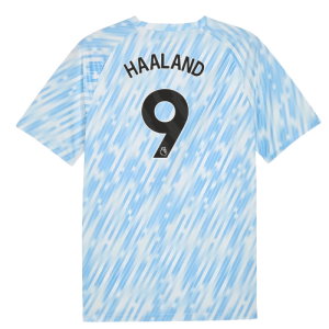 2025-2026 Man City Warm Up Jersey (Silver Sky) (Haaland 9)