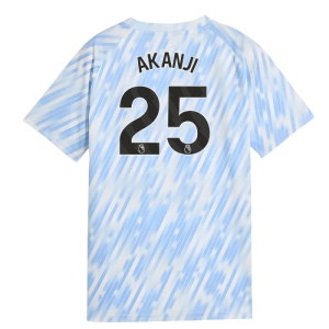 2025-2026 Man City Warm Up Jersey (Silver Sky) - Kids (Akanji 25)