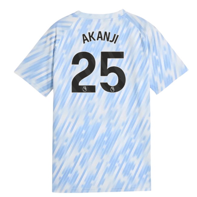 2025-2026 Man City Warm Up Jersey (Silver Sky) - Kids (Akanji 25)