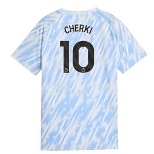 2025-2026 Man City Warm Up Jersey (Silver Sky) - Kids (Cherki 10)
