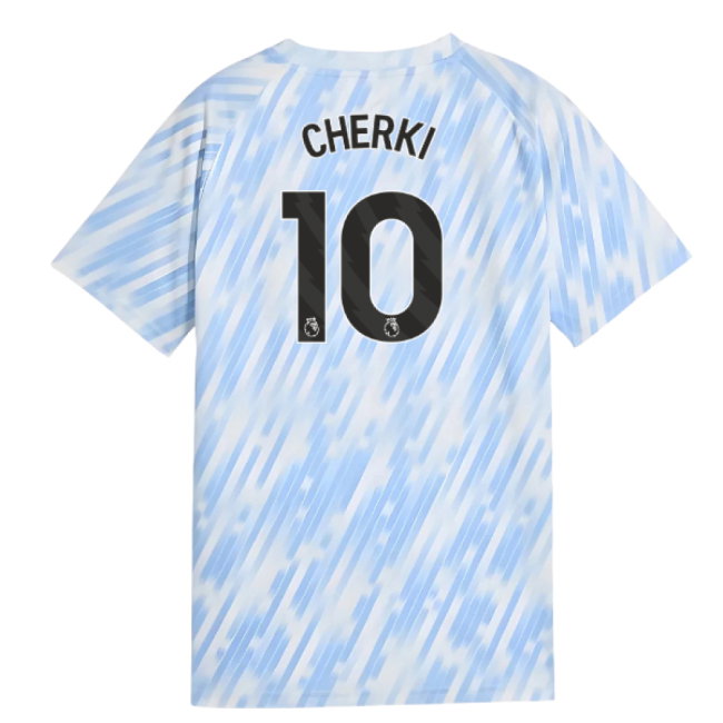 2025-2026 Man City Warm Up Jersey (Silver Sky) - Kids (Cherki 10)
