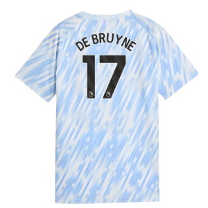 2025-2026 Man City Warm Up Jersey (Silver Sky) - Kids (De Bruyne 17)