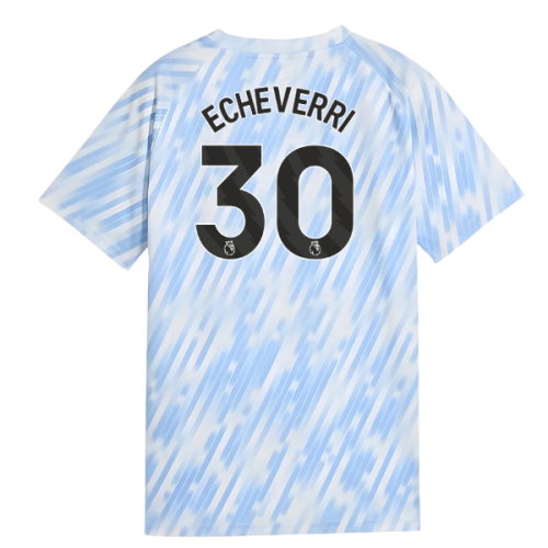 2025-2026 Man City Warm Up Jersey (Silver Sky) - Kids (Echeverri 30)