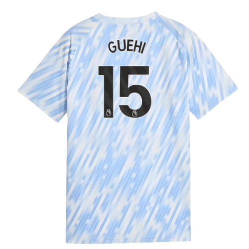 2025-2026 Man City Warm Up Jersey (Silver Sky) - Kids (Guehi 15)