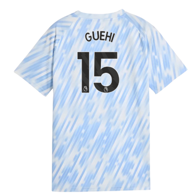 2025-2026 Man City Warm Up Jersey (Silver Sky) - Kids (Guehi 15)