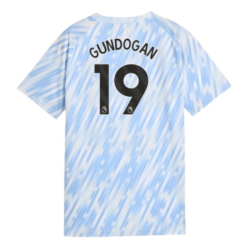 2025-2026 Man City Warm Up Jersey (Silver Sky) - Kids (Gundogan 19)