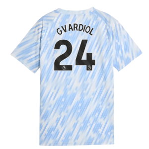 2025-2026 Man City Warm Up Jersey (Silver Sky) - Kids (Gvardiol 24)