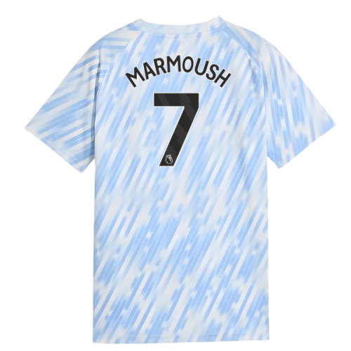 2025-2026 Man City Warm Up Jersey (Silver Sky) - Kids (Marmoush 7)