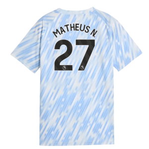 2025-2026 Man City Warm Up Jersey (Silver Sky) - Kids (Matheus N. 27)