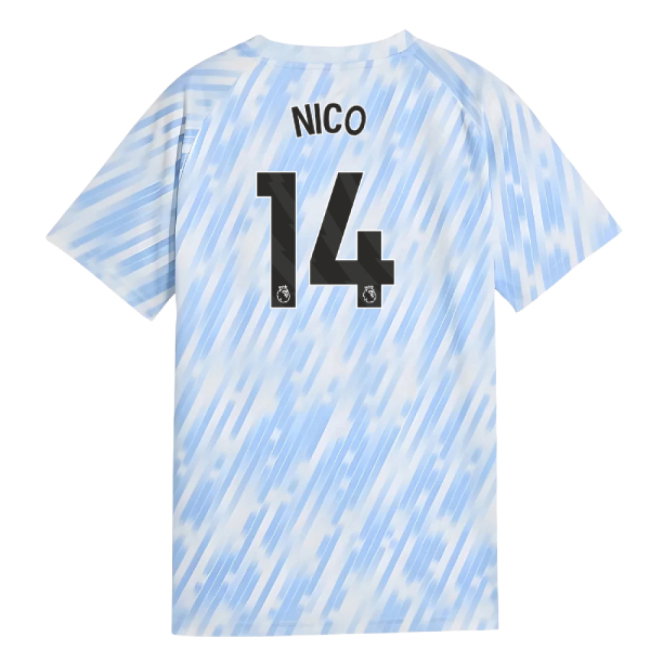 2025-2026 Man City Warm Up Jersey (Silver Sky) - Kids (Nico 14)