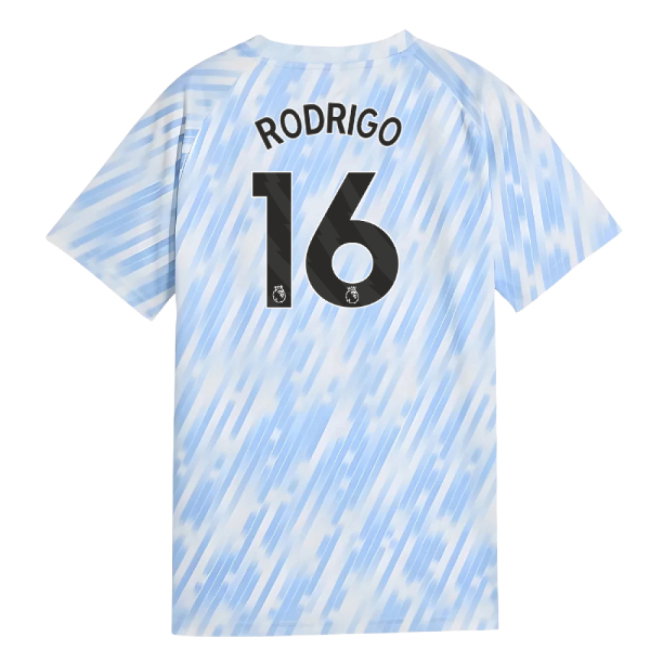 2025-2026 Man City Warm Up Jersey (Silver Sky) - Kids (Rodrigo 16)