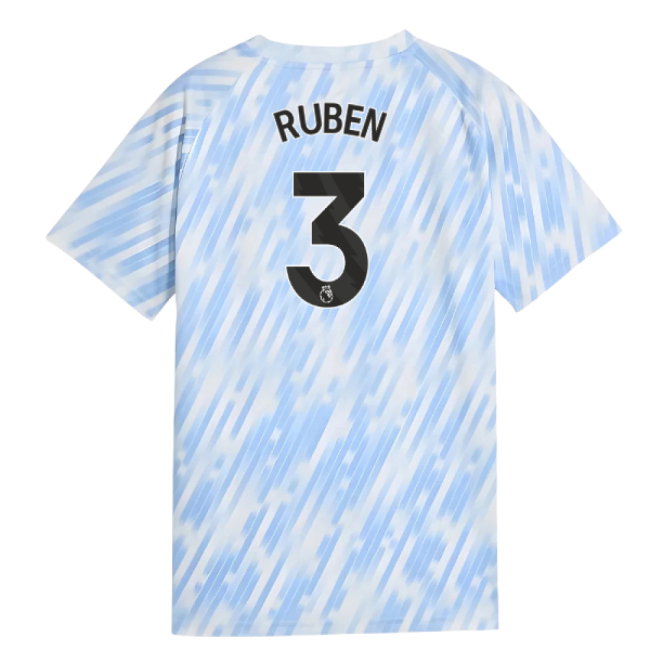 2025-2026 Man City Warm Up Jersey (Silver Sky) - Kids (Ruben 3)