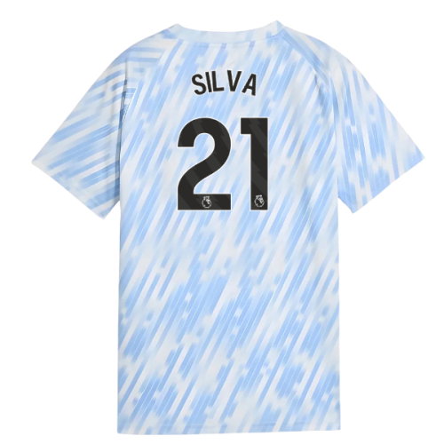 2025-2026 Man City Warm Up Jersey (Silver Sky) - Kids (Silva 21)